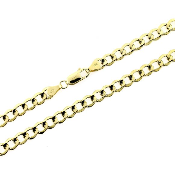 Real 10K Yellow Gold 4.5mm Cuban Link Chain Necklace 20" inch - Picture 3 of 6